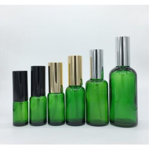 5ml 10ml 15ml 20ml 30ml 50ml 100ml Empty green Glass Spray Bottle Perfume Container Refillable Cosmetic Atomizer bottles