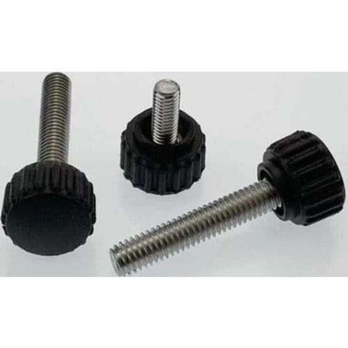 5pcs/lot m3 m4 m5 m6 m8 knurled Nylon Round Plastic Head Handle Thumb Screw Bakelite Bolt Black Bakelite hand screw