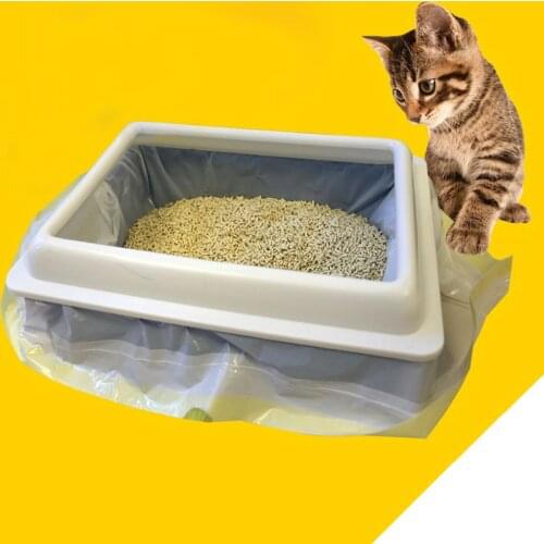 7pcs/bag Cat Litter Pan Bag Super Elasticity Cat litter Cleaning Bag Drawstring Cat Clean Bags 94x46cm Free Shipping