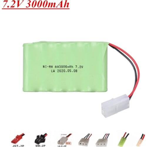 7.2V 3000mah 2800mah NI-MH Battery for Remote control electric toy boat car truck 7.2 V 2400mah aa nimh battery 1PCS
