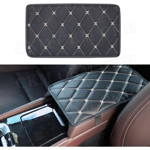 Car Accessorise Seat Armrest Box Cover Leather Microfiber Leather General-Purpose Modified Interior Decoration For Universal Car
