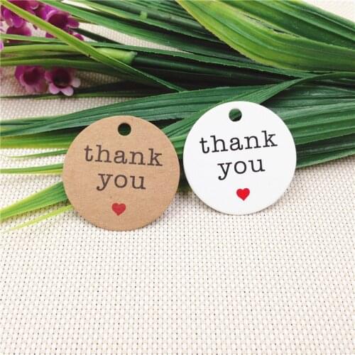 Free Shipping 300pcs diameter 3cm Cute Round Packing Label Card Christmas Thanksgiving Party Kraft Paper Favor Tag