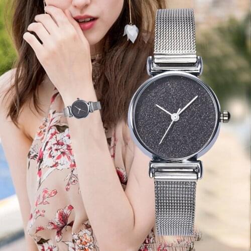 Luxury Women Watch Women Alloy Mesh Belt Casual Simple Ladies Clock Mesh Band relogio feminino Quartz Wrist Watch reloj mujer
