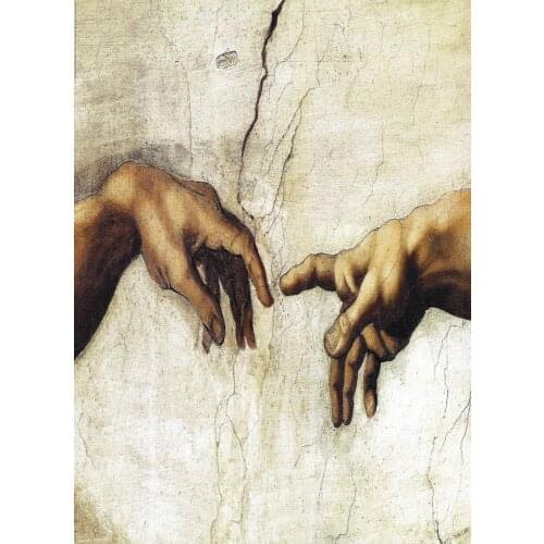 Decorative Art Retro Wooden Board Michelangelo 23x31,5 Home Cafe Office Decoration and Gift