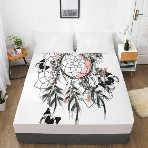 Elastic fitted sheet bed sheet Dreamcatcher An Elastic Band 150/180/200/160*200 Mattress Cover Full Single Bed cover For Home