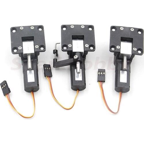 3.5KG 40g PZ-15090SN Servo Electric Retractable Worm Metal Landing Gear with steering JR Plug For RC Fixed Wing Multicopter