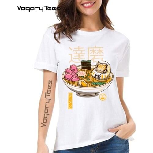 Japan style food design Spicy Zen Ramen print tshirt women summer Female casual Harajuku funny t shirt unisex streetwear