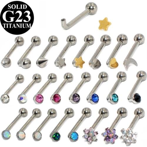 1PC G23 Titanium Vertical Hood Piercing Opal Gem Internally Threaded Clitoris Ring Sexy Vagina Genital VCH Body Piercing Jewelry