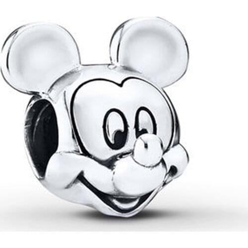 Pretty Wholesale Cartoon Micky Design Charm Beads Cute Jewelry For Womens DIY Bracelets Wholesale Fashion Gift Charms Bead