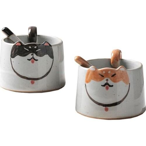 Creativity Akita Dog 320ml Coffee Tea Mugs Cup North Europe Style Fashion Design Coffee Travel Glass