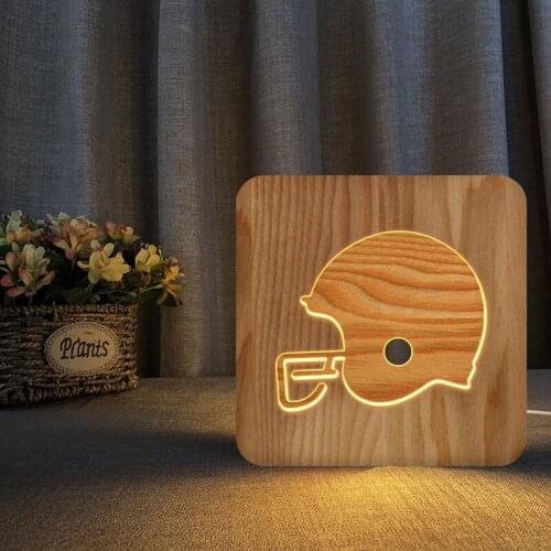 Creative Products Olive Ball Cap New Wood Night Light