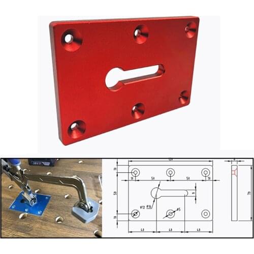 Woodworking Table Fixture Fixing Plate for Clamp Installation