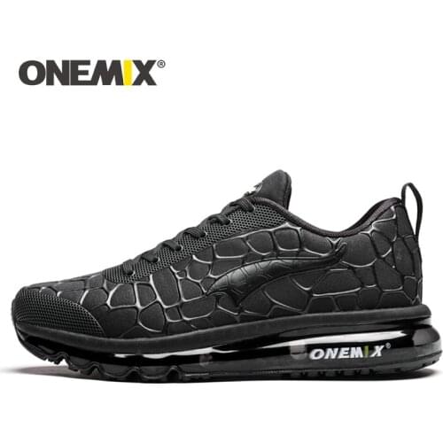 ONEMIX Adult Mens Sneakers Air Cushion Outdoor Athletic Trail Male Trainers Winter Leather Running Tennis Sports Shoes Big Size
