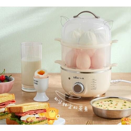 Double layer automatic power off household small dormitory egg breakfast egg boiling machine J03