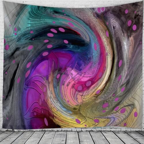 Abstract Geometric Print Wall Tapestry Tapestries Wall Hanging Flower Psychedelic Tapestry Wall Hanging Decor Halloween Deco