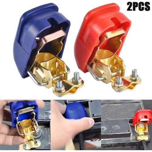 New 2 PCS 12V Quick Release Battery Terminal Clip Connector Clip Car Boat Van Accessories