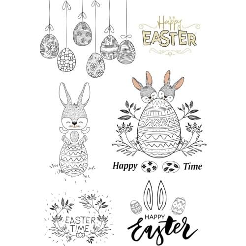 AZSG Easter Exclusive Clear Stamps For DIY Scrapbooking Decorative Card Making Crafts Fun Decoration Supplies 11*16cm