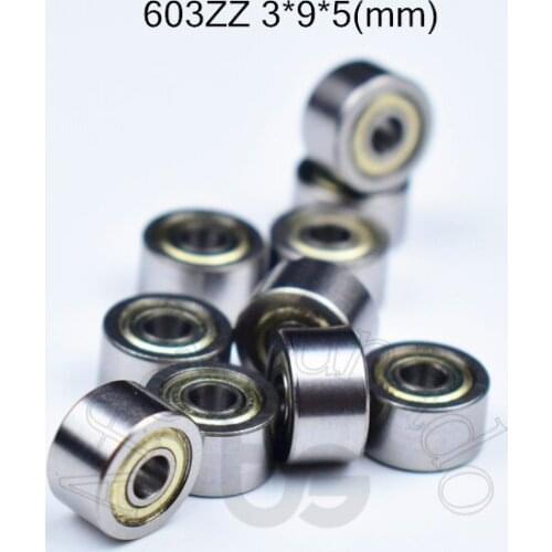 603zz 3*9*5(mm) 10pieces bearing metal sealed free shipping ABEC-5 chrome steel miniature bearing hardware Transmission Parts