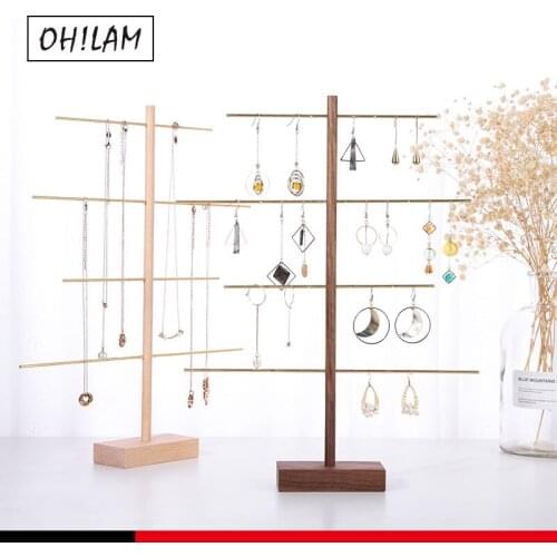 Hanging Jewelry Bath Organizer Tiered Tabletop Countertop Free Standing Necklace Bracelet Earrings and Ring Holder Display Brass