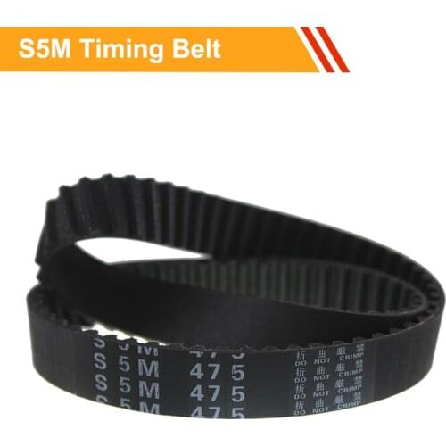 S5M Closed loop Transmission Belt Length 475/490/500/560/565/575mm Rubber Gear Belt 15/20/25mm Belt Width Timing Belt