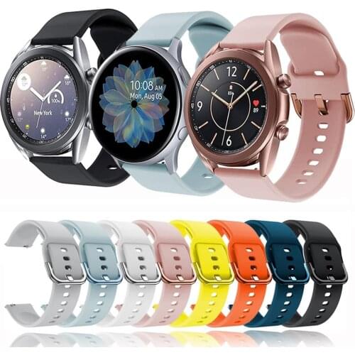 20mm Watchbands For Samsung Galaxy Watch Active 1/2 Strap Silicone Strap For Galaxy Watch 3 41mm Galaxy Watch 42mm Watch Strap