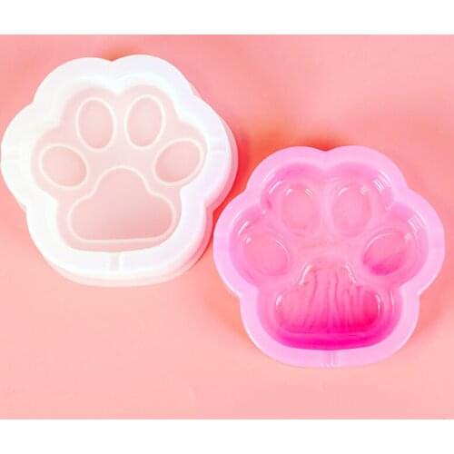 DIY Cat Paw Decor Ashtray Silicone Mold Jewelry Fillings Pendant Accessory Charms Handmade Epoxy Resin Mould Craft