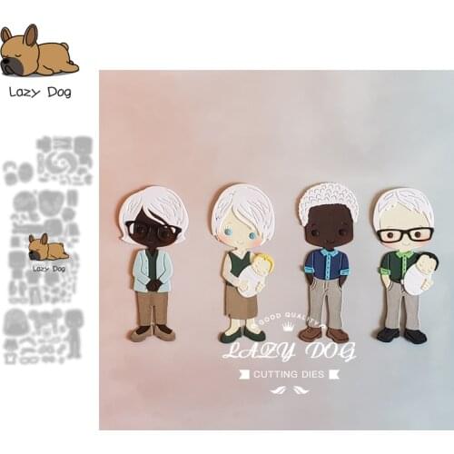 Family Series Metal Cutting Dies Scrapbooking Stencil DIY Mold Knife Craft Embossing Die Cuts Card Making New Dies For 2021