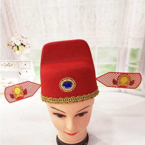 Ancient Chinese Tradition Top Hat Grooms Hat County Magistrate Cap Black Gauze Cap Official Post Men Women Cosply Hat
