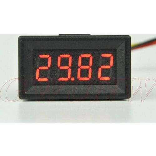 GWUNW BY436VK1 DC 0-30.00V (30V)Voltage Tester 4 bit 0.36inch digital voltmeter Panel Meter red blue green yellow