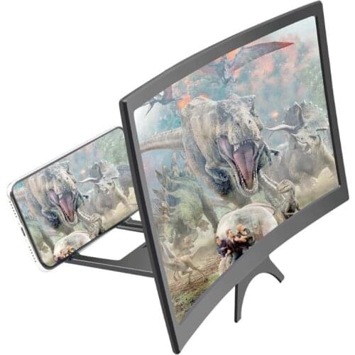 12 inch Mobile Phone 3D Screen Video Magnifier 8/9"Folding Curved Enlarged Smartphone Movie Amplifying Projector Stand Bracket