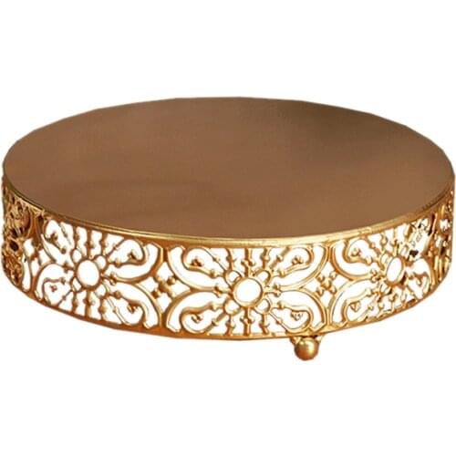 Gold Wedding Dessert Tray Cake Stand Candy Display Plate for Wedding Cupcake Pan Party Supply