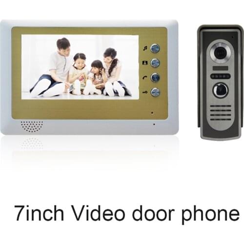 1 set) Smart Home Intercom system 7 inch one to one Door phone Video intercom Door bell talkback system access control release