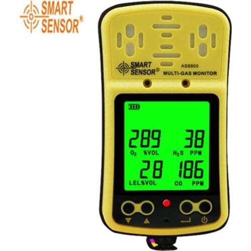 Multi Gas Monitor Handheld gas detector Smart Sensor AS8900 use for the oxygen, carbon monoxide, hydrogen gas detection