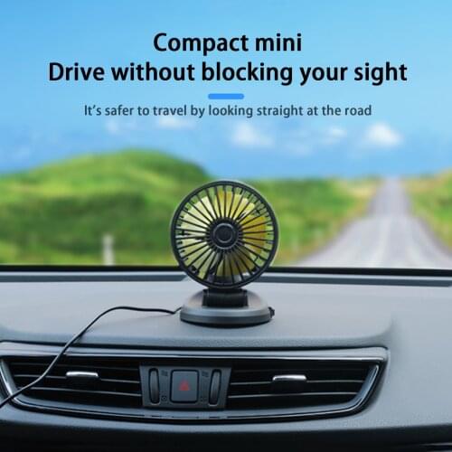 Car Fan USB Strong Wind Auto Ventilador Dashboard Suction Cup Balm Creative Car Accessories Interior Sucker Spin ABS Cooling Fan