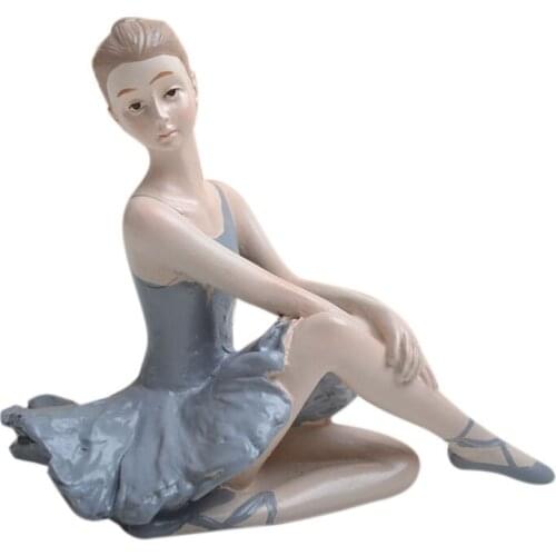 Nordic Style Ballet Girl Statue Creative Home Decor Resin Ballet Figurines For Home Room Decoration