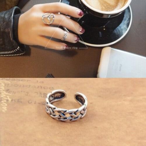 Bohemian Charm Boho Hollow Chains Rings For Women Lover Wedding Bridal Valentines Gifts Men Open Retro Antique Rings