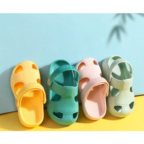 Childrens Sandals Summer Baby Beach Water Shoes Girl Boy Anti-collision Closed Toe Toddler Infant Shoes Orthopedic Walkers 2021