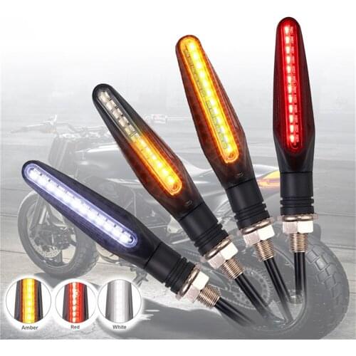 E11 Turn Signals Light Flashing Indicator Universal Flowing Water Blinker Braking Tail Lamps 335SMD for Motorcycle M10 Bolt