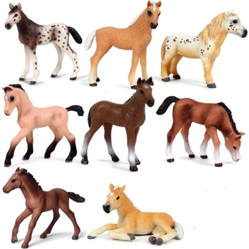 Simulation Horses Action Figures PVC Figure Collectible Toys Wild Animal Figure Figurines Kids Cognitive Toys