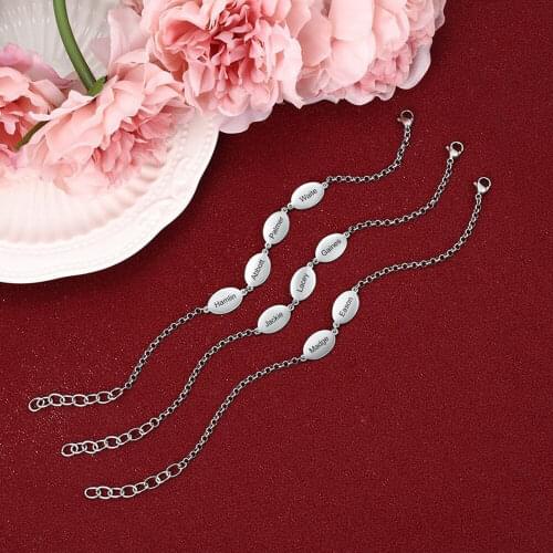 2021 New Style Bracelet With Imprinted Name Personality Creativity Ladies Bracelet Stainless Steel Jewelry Gift For Best Friend