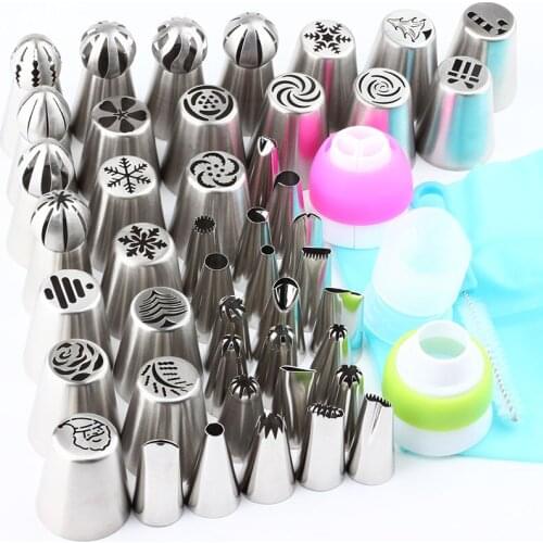 50Pcs/Set Christmas New Year Party Russian Piping Icing Nozzles Stainless Steel Tips Cake Decorating Biscuits craft Pastry Tool