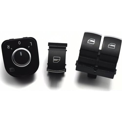 100% new!Chrome mirror switch Window Switch for Volkswagen VW passat B6 Eos Golf 5 6 GTI mk5 mk6 3PCS/SET + free shipping
