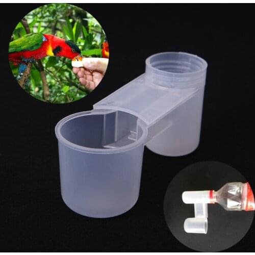 Plastic Pet Bird Drinker Feeder Water Bottle Cup For Chicken Pigeon Home Garden S7_18
