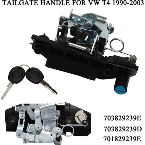 Rear Tailgate Handle Trunk Handle with Lock Closure 2 Keys for T4 1990-2003 703829239E 703829239D 701829239E