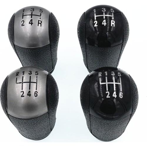 Free Shipping 5 Or 6 Speed Black Or Silver Car Gear Shift Knob For Ford Focus Mondeo MK3 Mustang Galaxy S-MAX C-MAX Fiesta MK6