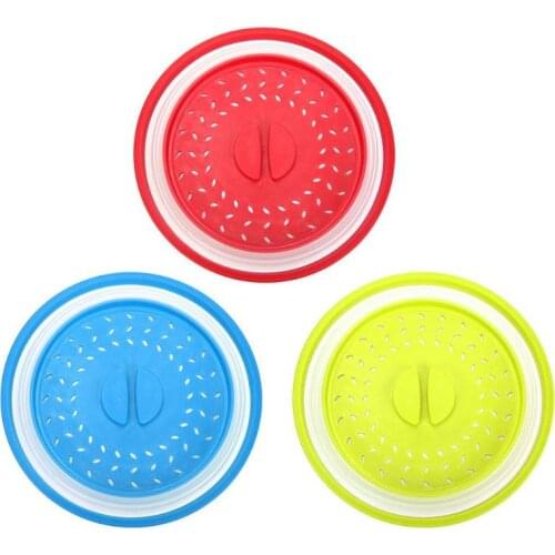 Foldable Silicone Microwave Cover Lid Plate Cover Colander Strainer for Fruit Vegetables 10.5 inch Microwave Cover Lid
