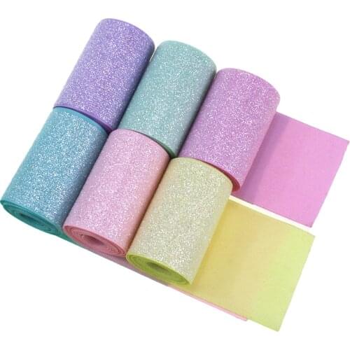 T.R RIBBON 3'' 75mm solid glitter grosgrain ribbon white glitter frosted ribbon for gift wrap and bows 20yards