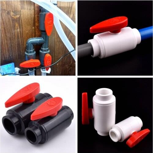 1pc 20/25/32/40/50mm UPVC Ball Valve Hydroponic Frame Fish Tank Aquarium PVC Valve Garden Irrigation Water Treatment Connector