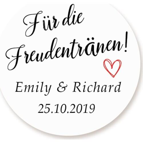 DouxArt 100pcs Stickers Personalized Wedding, For Your Happy Tears Favors Stickers, 40mm Wedding Decoration Gift Labels Seals