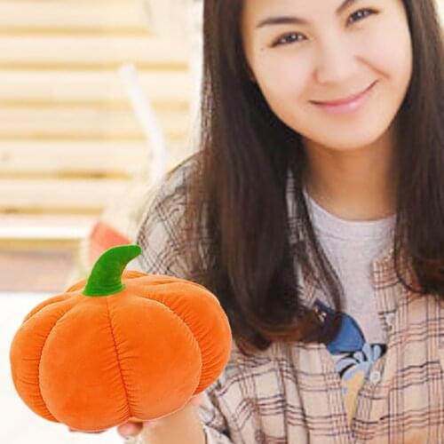18cm Kawaii Mini Vegetable Pumpkin Plush Stuffed Toys Cushion Soft Cotton Pillow Bed Doll Pillow Toy for Halloween Decoration